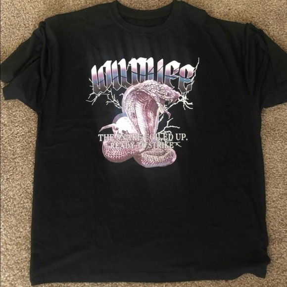 Snake And Slogan Graphic Drop Shoulder Tee - Picture 3 of 3